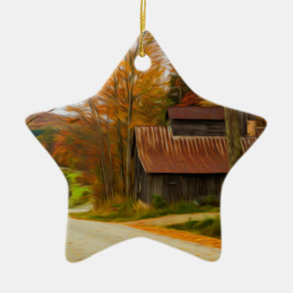Suikerschack in Vermont-Herfst Keramisch Ornament