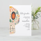 SUIKERSCHADEL FEest UITNODIGING (Staand voorkant)