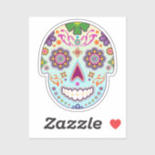 Suikerschedel Aangepaste vinylSticker Sticker (Vel)