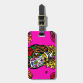 suikerschedel bagagelabel (Voorkant verticaal)