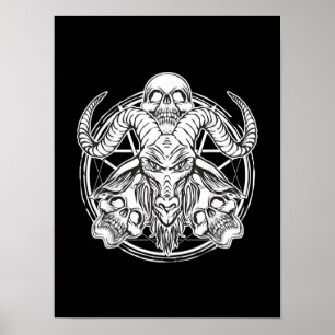 Suikerschedel Baphomet Goat Gift Poster