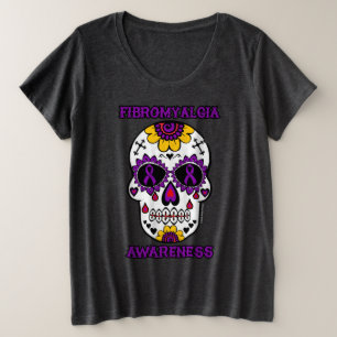 Suikerschedel/bewustzijn...Fibro Grote Maat T-shirt