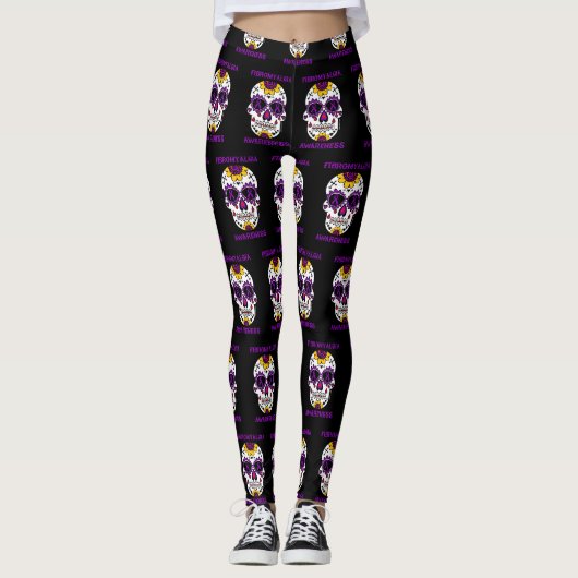 Suikerschedel/bewustzijn...Fibro Leggings (Voorkant)