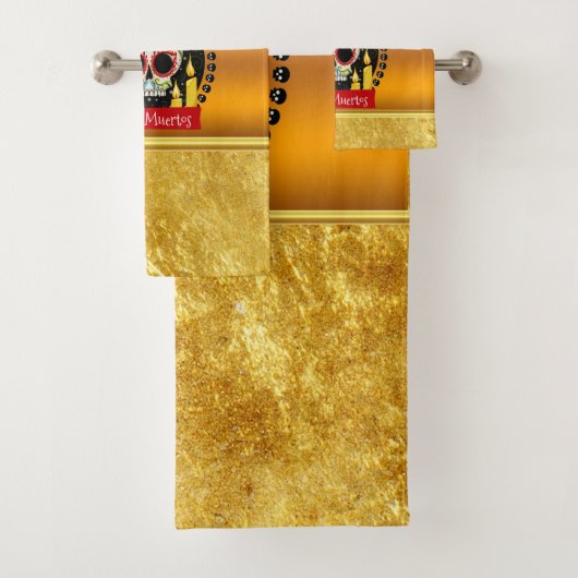 Suikerschedel bloeit intimiderend en eng bad handdoek (Insitu)