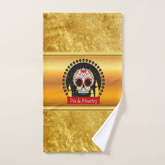 Suikerschedel bloeit intimiderend en eng bad handdoek (Handdoek)