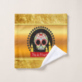 Suikerschedel bloeit intimiderend en eng bad handdoek (Wasdoekje)