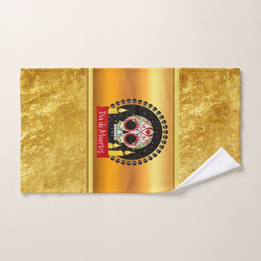 Suikerschedel bloeit intimiderend en eng bad handdoek (Handdoek)