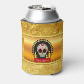 Suikerschedel bloeit intimiderend en eng blikjeskoeler (Blikje Achterkant)