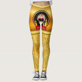 Suikerschedel bloeit intimiderend en eng leggings (Voorkant)