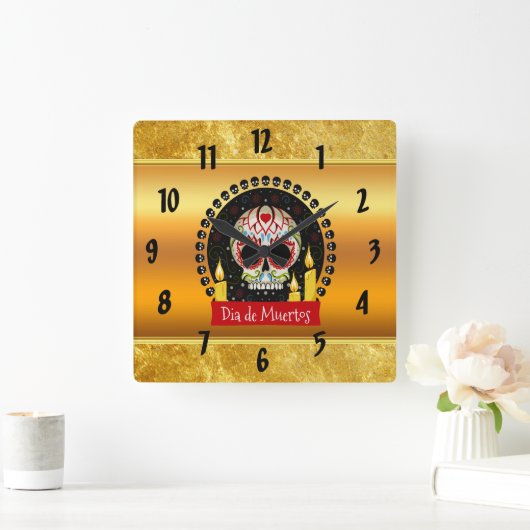 Suikerschedel bloeit intimiderend en eng vierkante klok (Huis)