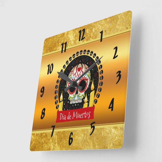 Suikerschedel bloeit intimiderend en eng vierkante klok (Hoek)