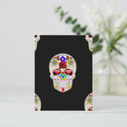 suikerschedel briefkaart (Staand voorkant)