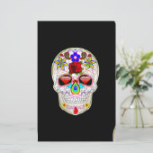 suikerschedel briefpapier (Staand voorkant)