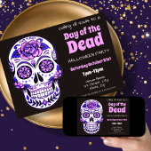 suikerschedel | Dag van de Dode Halloween Uitnodig Kaart