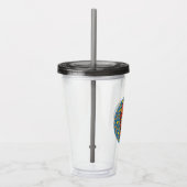 Suikerschedel - Dag van de dood (Blauwe Dagen) Wat Acryl Drinkbeker (Rechts)