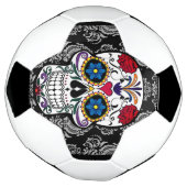 Suikerschedel "Dag van de dood" Damask Lace Custom Voetbal (Gedraaid)