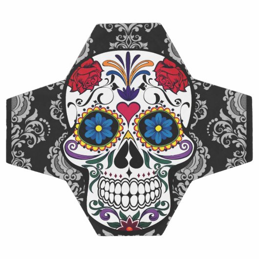 Suikerschedel "Dag van de dood" Damask Lace Custom Voetbal (Enkel)