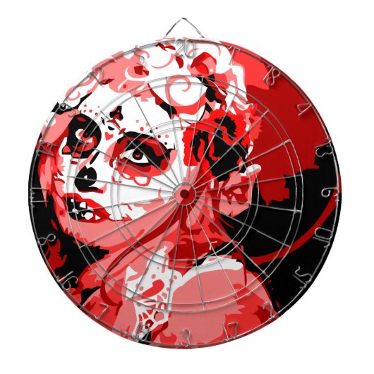 suikerschedel dartbord (Voorkant)