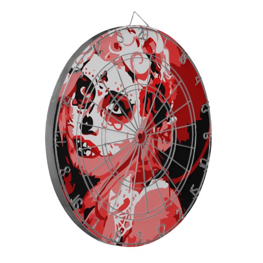 suikerschedel dartbord (Voorkant Links)