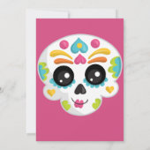 Suikerschedel Dia de la Muerte Halloween Birthday  Kaart (Achterkant)