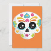 Suikerschedel Dia de la Muerte Halloween Birthday  Kaart (Achterkant)