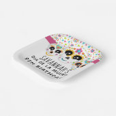 Suikerschedel Dia de La Muerte Halloween Birthday  Papieren Bordje (Gebogen)