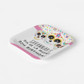 Suikerschedel Dia de La Muerte Halloween Birthday  Papieren Bordje (Gebogen)