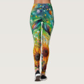 Suikerschedel Dia De Los Muertos Dag van de dood Leggings (Achterkant)