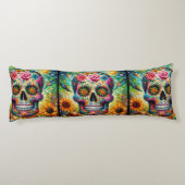 Suikerschedel Dia De Los Muertos Dag van de dood Lichaamskussen (Achterkant)