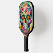 Suikerschedel Dia De Los Muertos Dag van de dood Pickleball Paddle (Links)