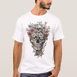 Suikerschedel Dia De Los Muertos Dag van de dood T-shirt