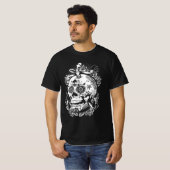 Suikerschedel – Día de los Muertos Halloween T-shirt (Voorkant volledig)