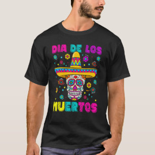 Suikerschedel Dia de Los Muertos Mexicaanse dag va T-shirt