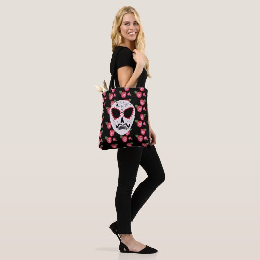 Suikerschedel Dia de Los Muertos Rozen Tote Bag (Op model)