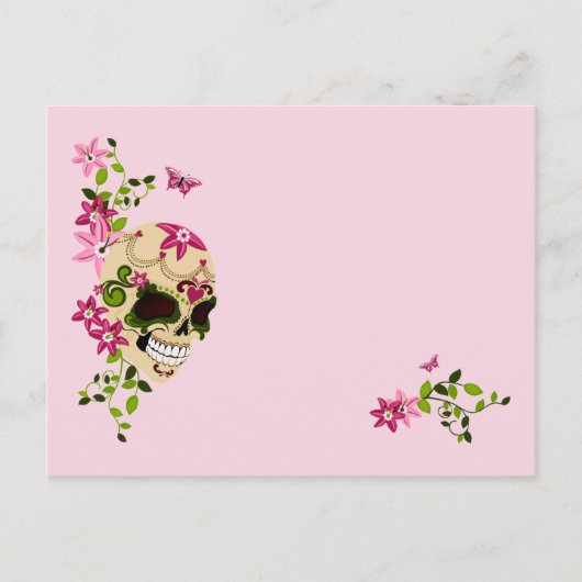 Suikerschedel [Día de Muertos] Briefkaart (Voorkant)
