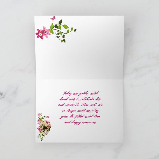 Suikerschedel [Día de Muertos] Kaart (Binnen)