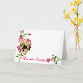 Suikerschedel [Día de Muertos] Kaart (Gele Bloem)