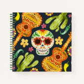 Suikerschedel en gitaren Dia de Muertos | Laptop Notitieboek (Voorkant)