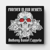 Suikerschedel en Rozen Memorial Fotoplaat (Voorkant)