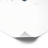 Suikerschedel en wand van wilde bloemen perfect poster (Hoek)