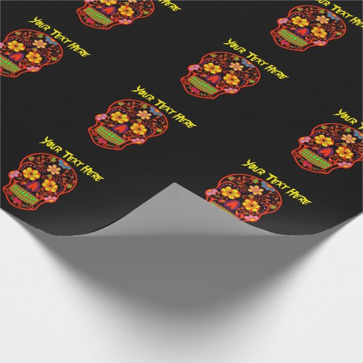 Suikerschedel eng cadeaupapier (Hoek)