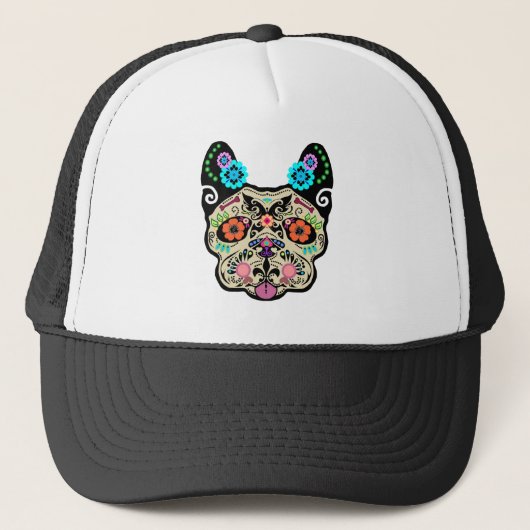 Suikerschedel Frenchie Trucker Pet (Voorkant)