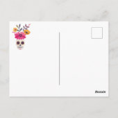 Suikerschedel Fuchsia Mexicaanse bloemen Cinco de  Briefkaart (Achterkant)