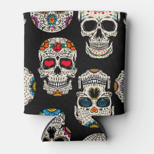 Suikerschedel Gedrukte Koelbox Blikjeskoeler (Voorkant)