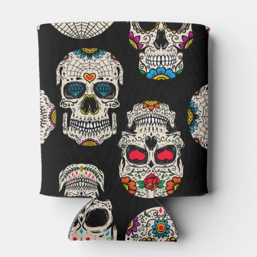 Suikerschedel Gedrukte Koelbox Blikjeskoeler (Achterkant)