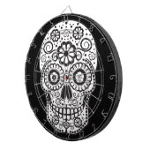 Suikerschedel glimlachen dartbord (Voorkant Rechts)