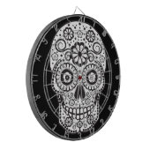 Suikerschedel glimlachen dartbord (Voorkant Links)