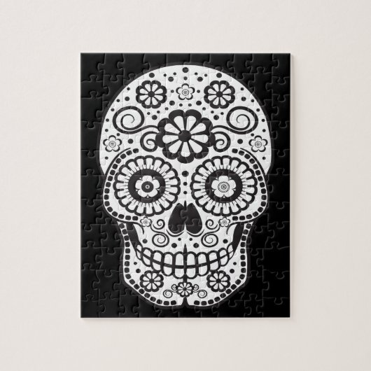 Suikerschedel glimlachen legpuzzel (Verticaal)