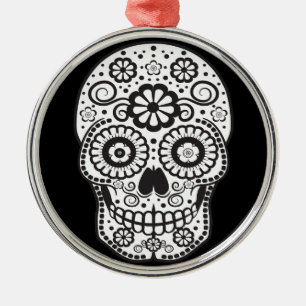 Suikerschedel glimlachen metalen ornament