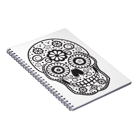 Suikerschedel glimlachen notitieboek (Rechterzijde)